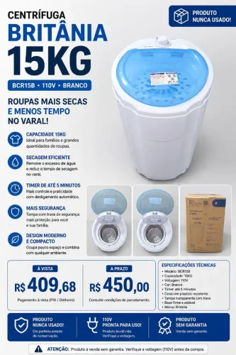 Centrífuga Britânia 15KG