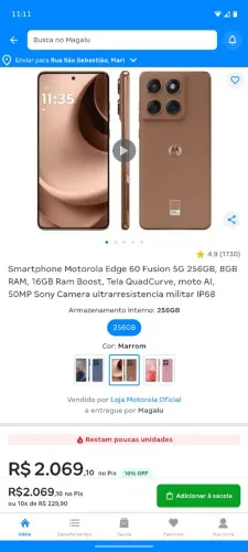 Motorola Edge 60 fusion 256gb