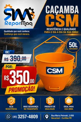 Caçamba / Balde CSM 50L