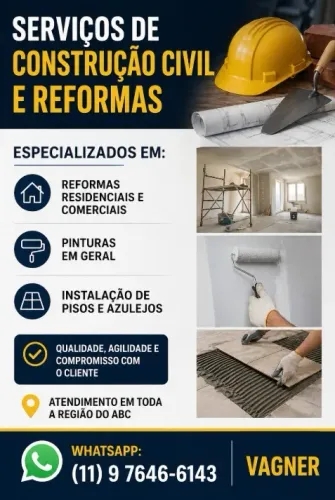 SERVIÇOS DE CONSTRUÇÃO CIVIL E REFORMAS
