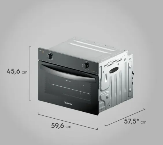 Forno a Gás de Embutir Continental 50L OC4GM - Estado de Novo / Na Garantia / Com NF
