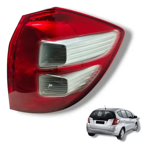 Lanterna Traseira Honda Fit 2009 A 2013 Direito Recuperado Direito/passageiro Vermelho