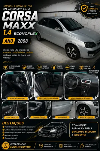 Chevrolet Corsa Sed. Maxx 1.4 8V Econoflex 4P 2008