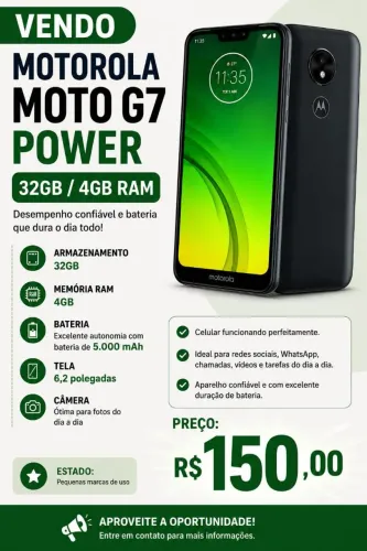 Celular moto G7 power