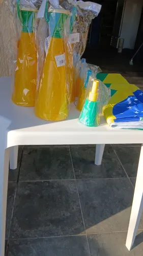 Bandeira do Brasil e buzinas