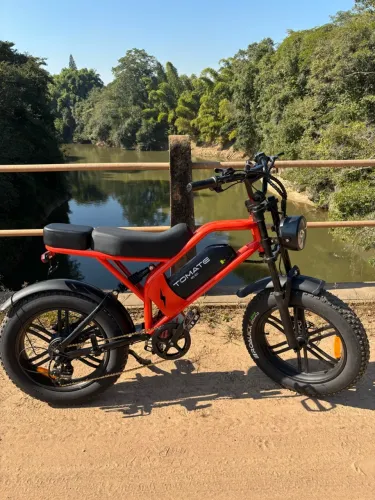Bicicleta elétrica tomate MPE-9051 laranja