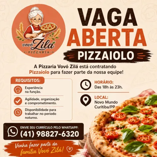Vaga para Pizzaiolo