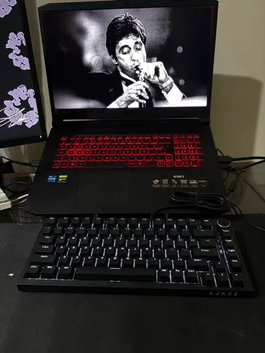 Teclado Mecânico Gamer AJAZZ AK820 81 Teclas Hot Swap Red Switch + Knob