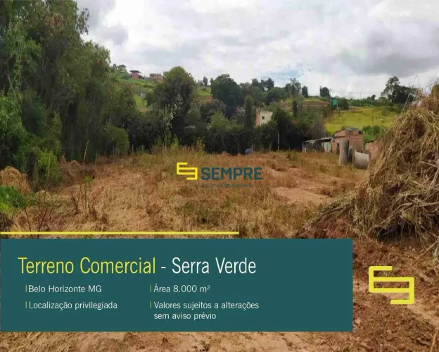 Terreno industrial e comercial para alugar no serra Verde em Belo Horizonte
