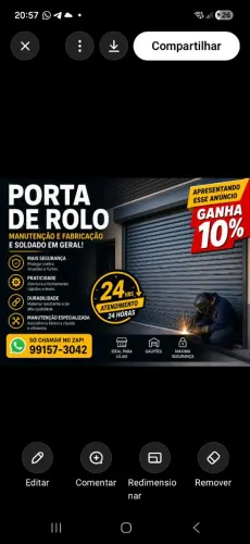 * Serralharia Renascer Concertos Manutenção e fabricação de portas de rolo