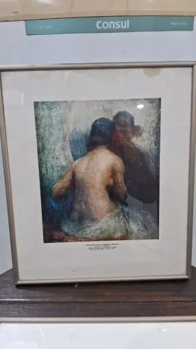 Lote com 3 Quadros Clássicos Emoldurados - Temática Nu e Figura Feminina