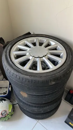 Rodas 17 power Tec omega , pneu meia vida 
