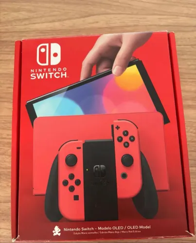 Nintendo Switch oled Desbloqueado 512GB Edição Especial Mario kit completo + extras- Leia: