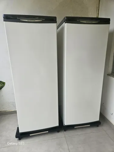 Conjunto freezer vertical,e refrigerador