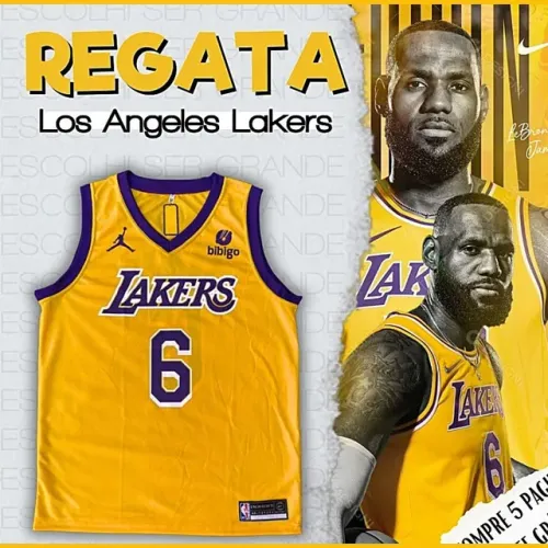 Camiseta Los Angeles Lakers Amarela