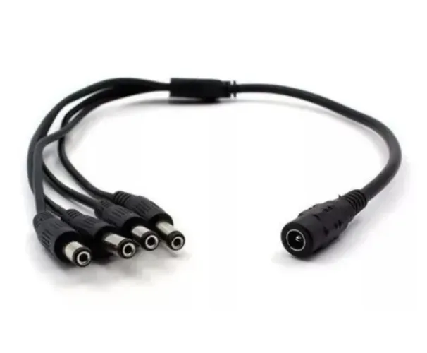 Cabo Conector Adaptador Rabicho P4 1 Fêmea E 4 Macho Fita de Led