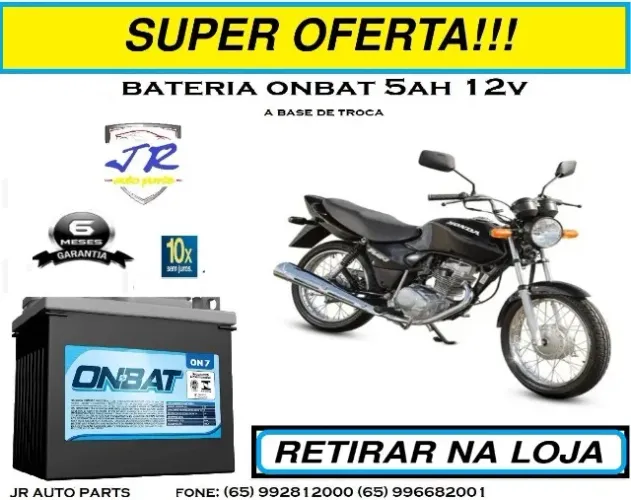 Bateria 5ah onbat fan 125cc