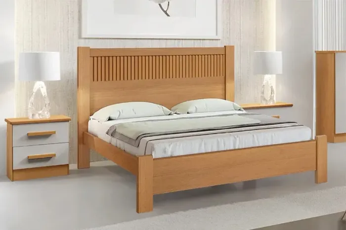 Cama Casal Ripado 100%MDF RF76
