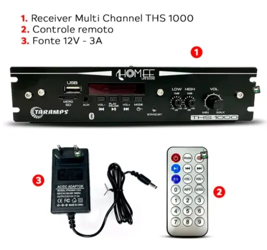 Receiver amplificador taramps 