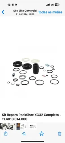 KIT REPARO ROCKSHOX RECON GOLD COMPLETO