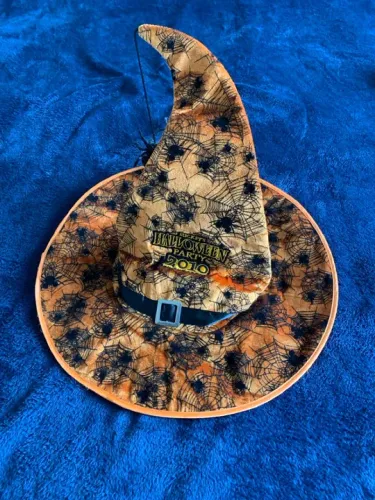 Chapéu da Disney Bruxa Halloween Laranja Preto Fantasia