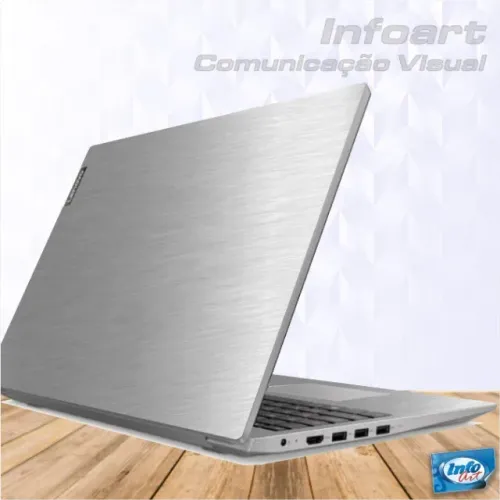 Adesivo Skin Pelicula Protetora para Notebook  Lenovo IdeaPad 15IGL05 15.6" - Tampa + Logo