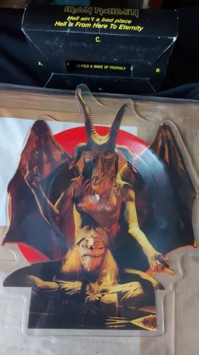 Lp Pic 7 Shape Iron Maiden From Here To Eternety Mega Raro 