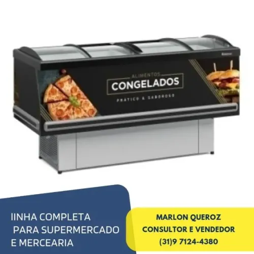 Ilha de congelados Gelopar 1,9 M Vidro Curvo