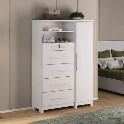 Cômoda Sapateira Imperial, Côr Branco Absoluto, da Zanzini