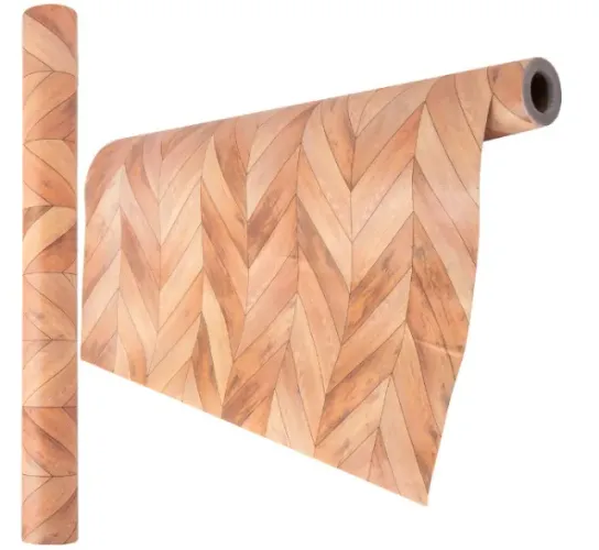 papel de parede 45cmx5m decorativo interponte pvc hd69998-tacos de madeira