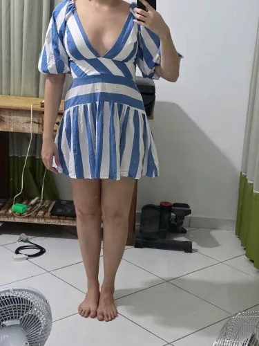 Desapego FARM vestido curto com manga bufante