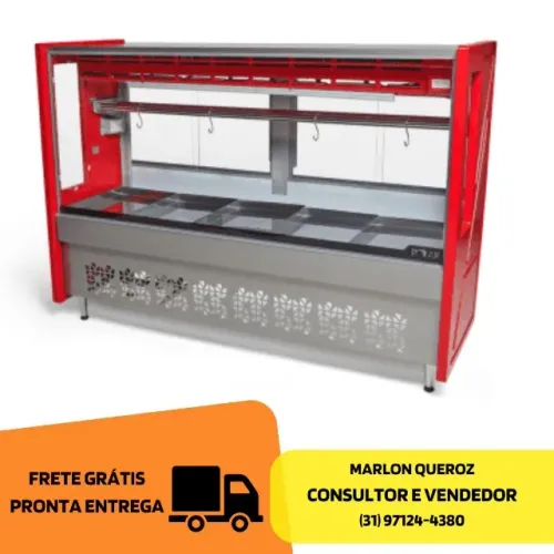 Balcão de Açougue Vidro Reto 1,75M Polar 220v
