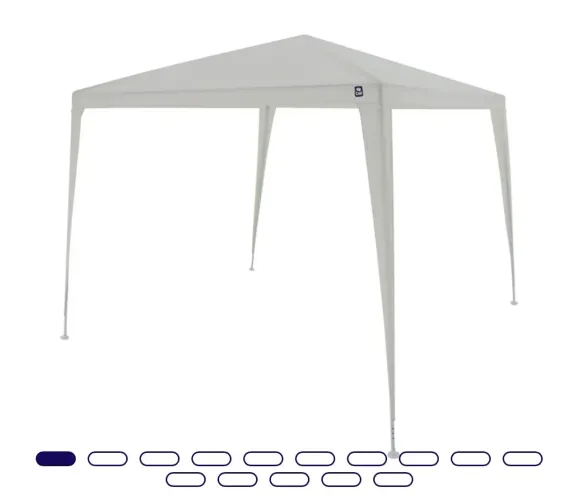 Tenda Gazebo Tubular 3x3m Branca guarda sol praia