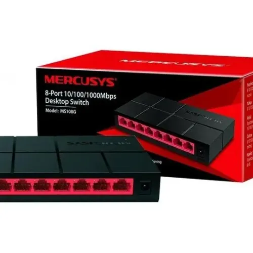 Switch 8 Portas Mercusys MS108G - 10/100/1000 Gigabit - Novo com garantia - Nexo Store