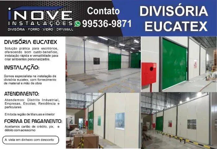 Divisória Eucatex para Escritório