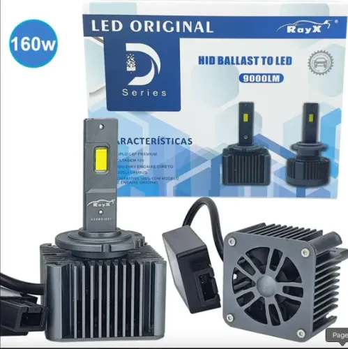 Kit lampada Led farois D1s D2s D3s D4s D5s 6000k modelo original Substitui o xenon - RayX