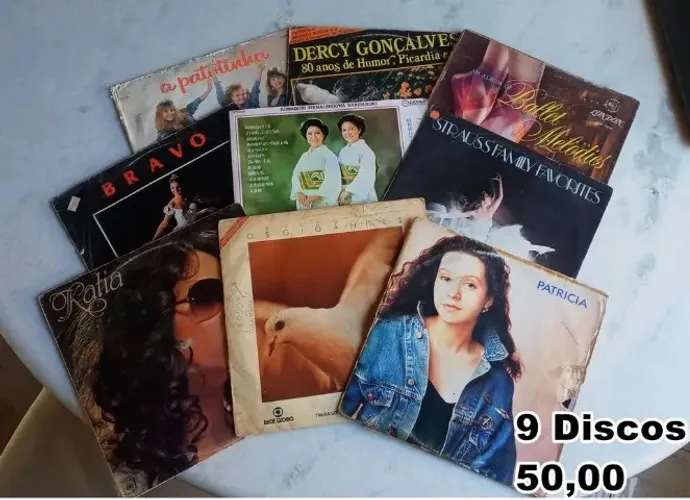 9 LPs / Patricia (1988), A Patotinha (1987), Os Gigantes (Internacional), Kátia (1980) etc