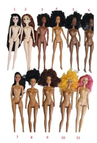 1 Boneca Articulada Tipo Barbie - Vários Modelos - oriental, morena, negra c roupa