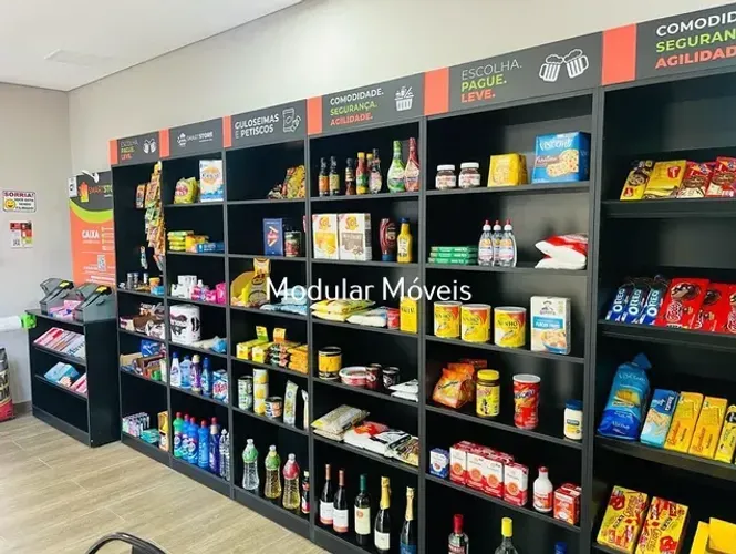 Prateleiras para Mercadinho com Testeira - Direto da Fábrica