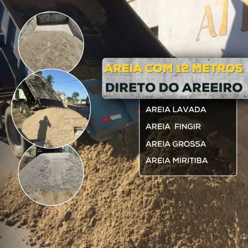 Areia para construção: Areia Lavada, Grossa e Miritiba!