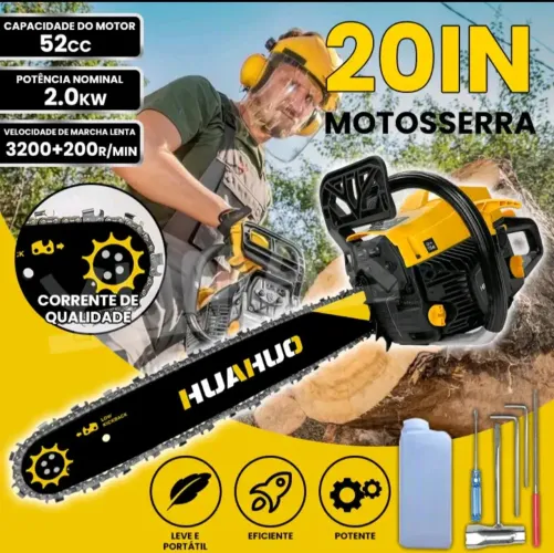Motosserra sabre 22 Polegadas 52cc - Corte Preciso e Potente!
