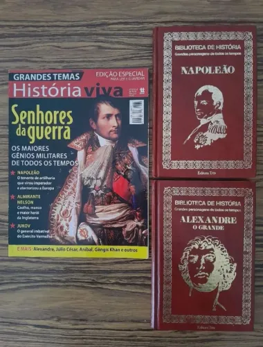 Napoleão e Alexandre: 2 livros e 1 revista