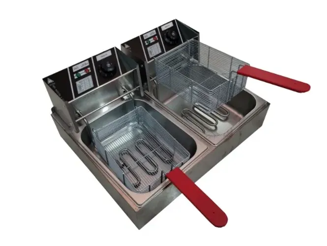 Fritadeira Elétrica 2 Cubas 10 Litros 6000w 220v Stevan Metal