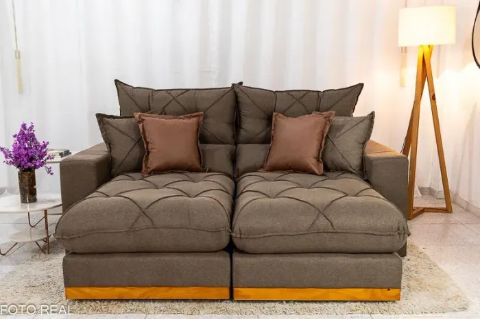 SOFÁ SUPER CONFORTÁVEL E ELEGANTE COM MOLAS ENSACADAS ALTA TECNOLOGIA SURPREENDA-SE !62RYU