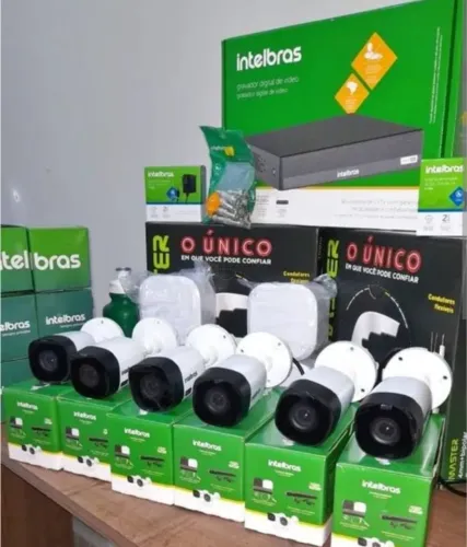Cerca elétrica, câmera de segurança, alarme, interfone, CFTV, DVR, hd
