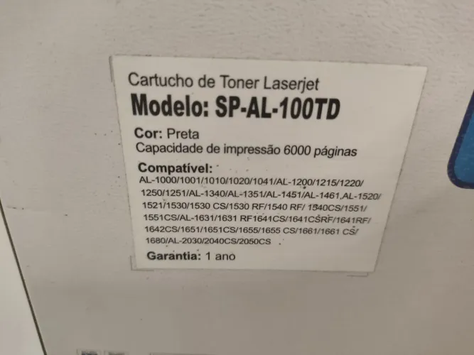 Cartucho de Toner sharp SP-AL-100TD