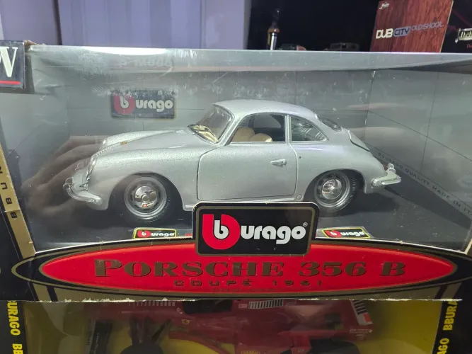 OMiniatura 1:24 burago porsche raro 356b coupe