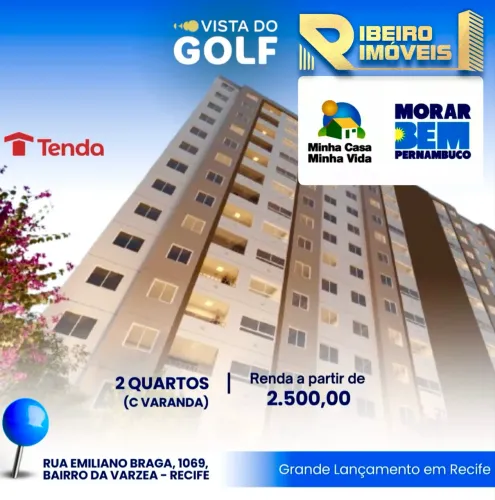 Tenda | Vista do Golf | Mensais de 699,00 | Apt. na Caxangá.