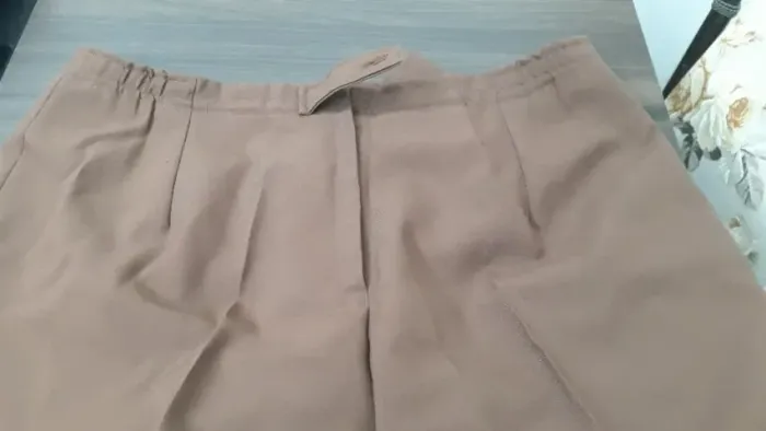 Calça Sarja Tergal Algodão C/elast Marrom Plus Size Tamanho 50