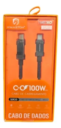 Cabo De Carga E Dados Turbo Hmaston 100w Duo Tipo C + Nfe